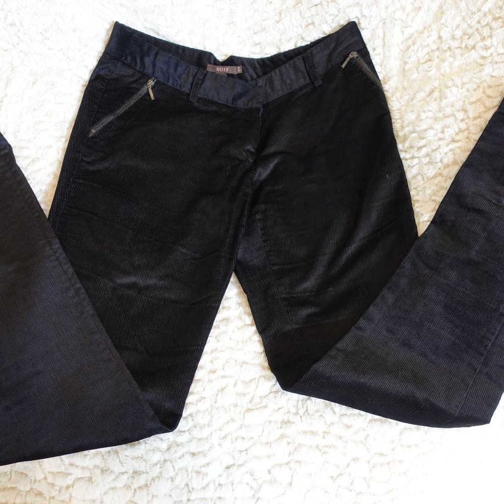 REISS Black Corduroy Jeggings